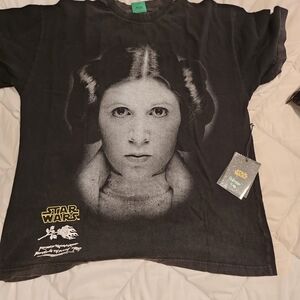 Star Wars Black Princess Leia Portrait Short Sleeve Tee - Official